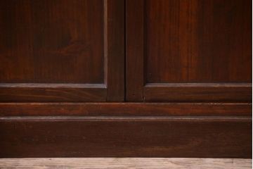 アンティーク家具　大正ロマン　古い木製の特大アンティークキャビネット(収納棚)