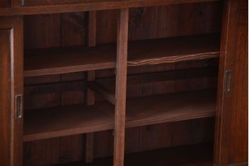 アンティーク家具　大正ロマン　古い木製の特大アンティークキャビネット(収納棚)