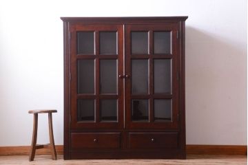 中古　特注品　松本民芸家具　A型面取書棚(定価約384000円)