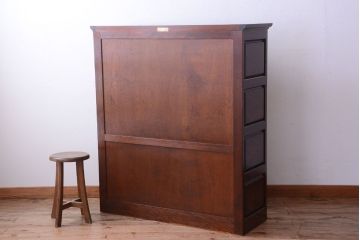 中古　特注品　松本民芸家具　A型面取書棚(定価約384000円)