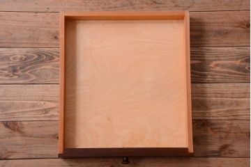 中古　特注品　松本民芸家具　キャスター付きサイドテーブル(机)