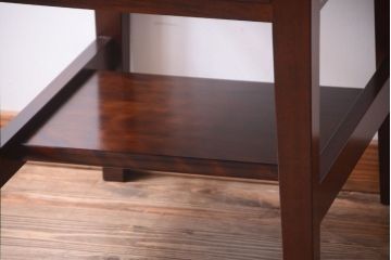 中古　特注品　松本民芸家具　キャスター付きサイドテーブル(机)