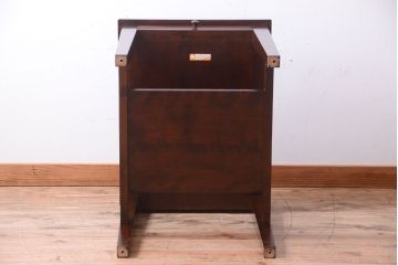 中古　特注品　松本民芸家具　キャスター付きサイドテーブル(机)