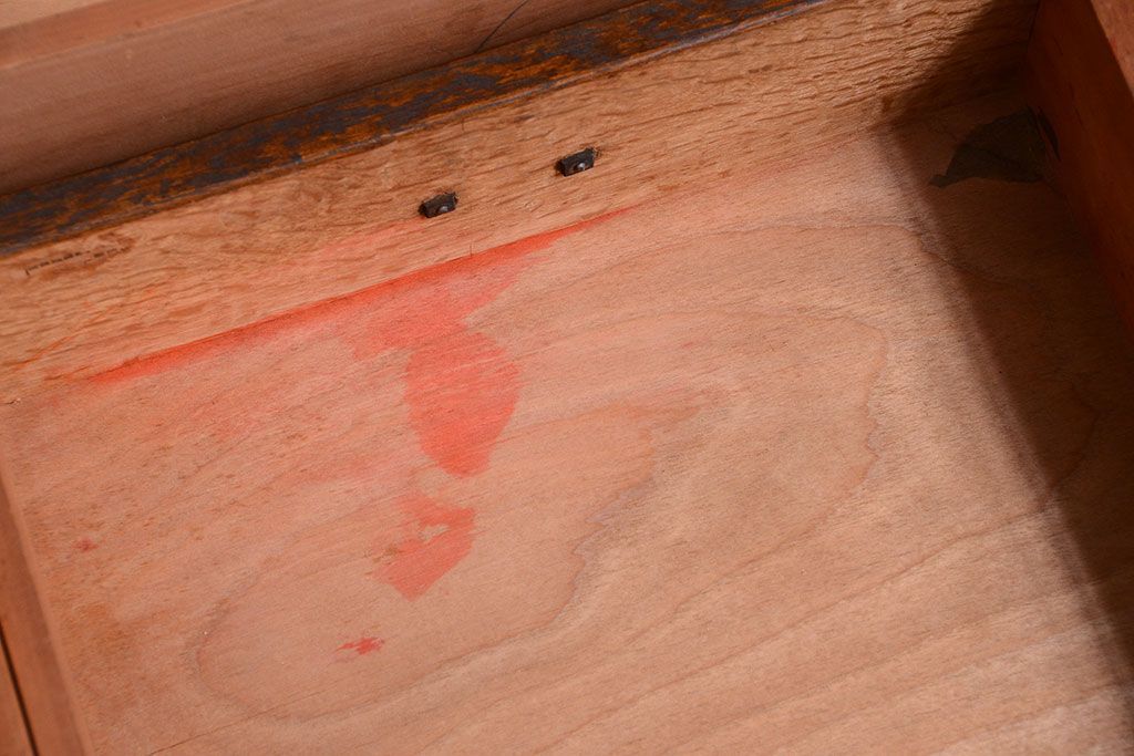 アンティーク家具　和製アンティーク　ダイヤガラス入り!古いナラ材製の上質な本箱(ブックケース)