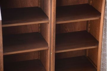 アンティーク家具　和製アンティーク　ダイヤガラス入り!古いナラ材製の上質な本箱(ブックケース)