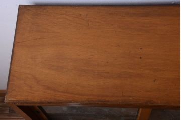 レトロ家具　昭和レトロ　デザインガラス戸!古い木のアンティーク食器棚