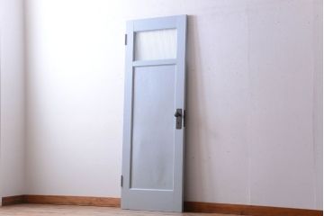 アンティーク　モールガラス入り!ペイントドア(扉)