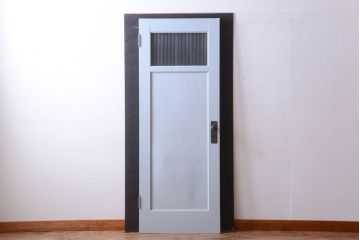 アンティーク　モールガラス入り!ペイントドア(扉)