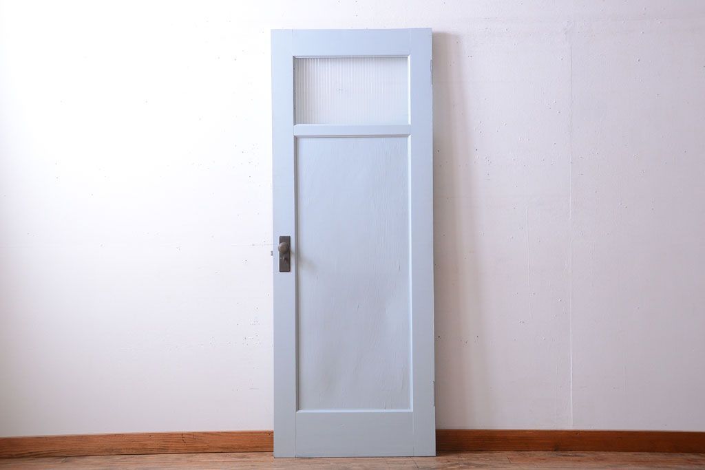 アンティーク　モールガラス入り!ペイントドア(扉)