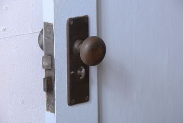 アンティーク　モールガラス入り!ペイントドア(扉)