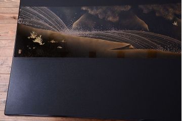 中古　輪島塗　浜高悦朗銘　両側乾漆蒔絵高級座卓(定価約180万円)