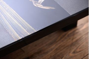 中古　輪島塗　浜高悦朗銘　両側乾漆蒔絵高級座卓(定価約180万円)