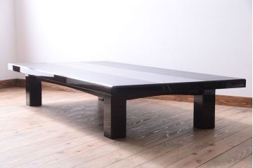 中古　輪島塗　浜高悦朗銘　両側乾漆蒔絵高級座卓(定価約180万円)