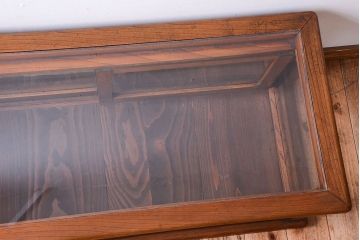 アンティーク家具　和製アンティーク　欅材製!背が低いガラスケース(ショーケース)