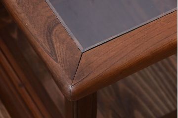 アンティーク家具　和製アンティーク　欅材製!背が低いガラスケース(ショーケース)