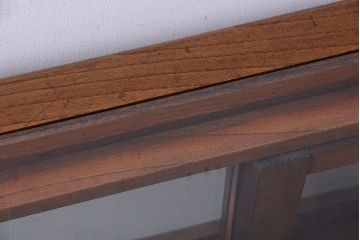 アンティーク家具　和製アンティーク　欅材製!背が低いガラスケース(ショーケース)