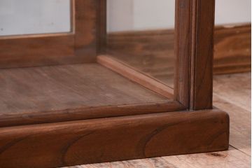 アンティーク家具　和製アンティーク　欅材製!背が低いガラスケース(ショーケース)