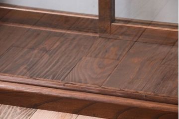 アンティーク家具　和製アンティーク　欅材製!背が低いガラスケース(ショーケース)