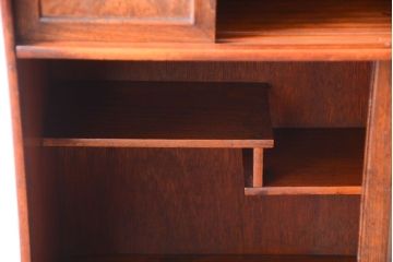 アンティーク家具　和製アンティーク　モールガラス入り!古い木の重ね茶棚(茶箪笥)
