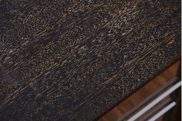 アンティーク家具　和製アンティーク　古い木の小ぶりなデザインガラス入り戸棚(収納棚)