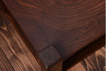 アンティーク家具　和製アンティーク　結霜ガラス引き戸の古い置床(置き床)