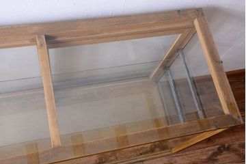 ヴィンテージ家具　昭和レトロ　鉄脚付きビンテージガラスケース(ショーケース)(2)