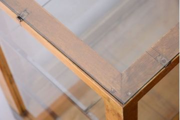 ヴィンテージ家具　昭和レトロ　鉄脚付きビンテージガラスケース(ショーケース)(2)