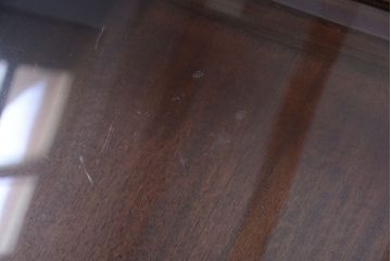アンティーク雑貨　和製アンティーク　引き出し付き!古い木製の台形型ガラスケース