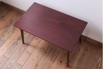 レトロ家具　昭和レトロ　古い木製のセンターテーブル(ちゃぶ台)(1)