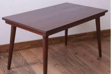レトロ家具　昭和レトロ　古い木製のセンターテーブル(ちゃぶ台)(1)