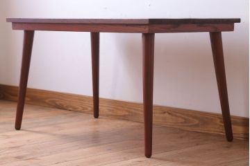 レトロ家具　昭和レトロ　古い木製のセンターテーブル(ちゃぶ台)(1)
