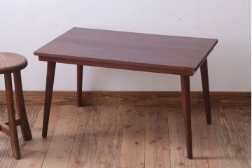 レトロ家具　昭和レトロ　古い木製のセンターテーブル(ちゃぶ台)(1)