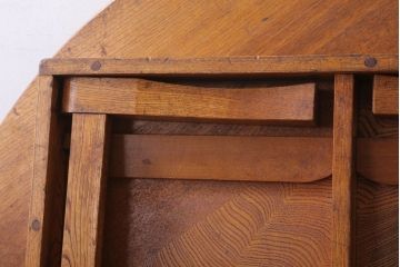 アンティーク家具　アンティーク　古い木のシンプルなちゃぶ台(2)