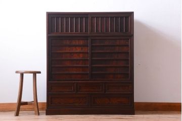 中古　松本民芸家具　M.A 型茶タンス(定価約364000円)