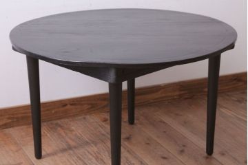 レトロ家具　昭和レトロ　古い木製のラウンドセンターテーブル(ちゃぶ台)(1)