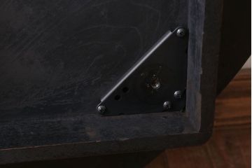 レトロ家具　昭和レトロ　古い木製のラウンドセンターテーブル(ちゃぶ台)(1)