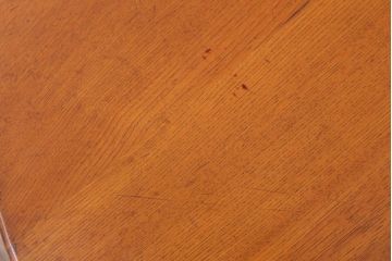 レトロ家具　昭和レトロ　古い木製のラウンドセンターテーブル(ちゃぶ台)(2)