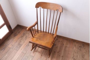 中古　キツツキマーク　飛騨産業　ロッキングチェア