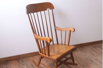 中古　キツツキマーク　飛騨産業　ロッキングチェア