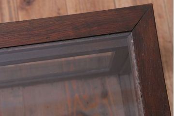 アンティーク家具　和製アンティーク　ナラ材製!背が低いガラスケース(ショーケース)