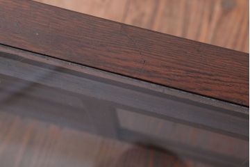 アンティーク家具　和製アンティーク　ナラ材製!背が低いガラスケース(ショーケース)
