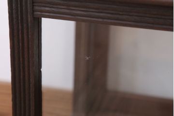 アンティーク家具　和製アンティーク　ナラ材製!背が低いガラスケース(ショーケース)