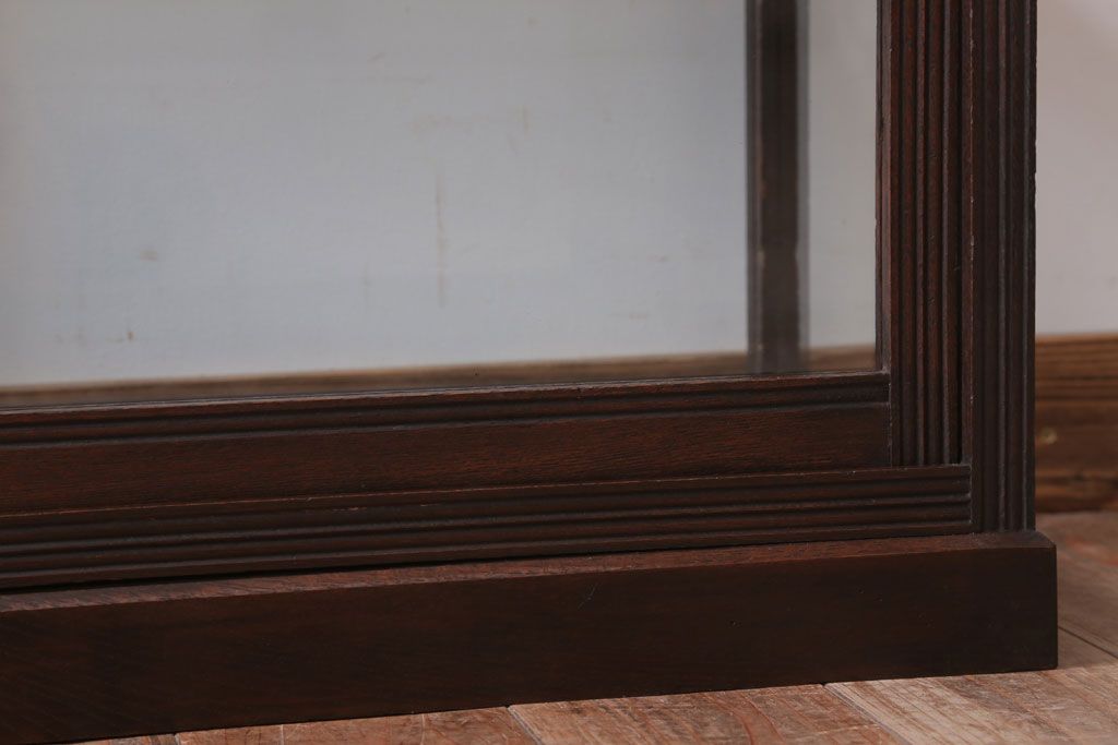 アンティーク家具　和製アンティーク　ナラ材製!背が低いガラスケース(ショーケース)