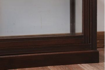 アンティーク家具　和製アンティーク　ナラ材製!背が低いガラスケース(ショーケース)