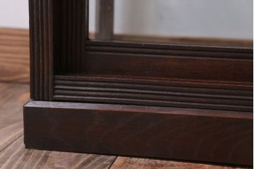 アンティーク家具　和製アンティーク　ナラ材製!背が低いガラスケース(ショーケース)