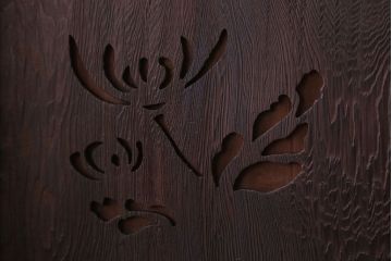 アンティーク家具　和製アンティーク　古い木製の小ぶりな収納棚(下駄箱)(2)