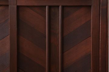 アンティーク家具　和製アンティーク　古い木製の小ぶりな収納棚(下駄箱)(2)