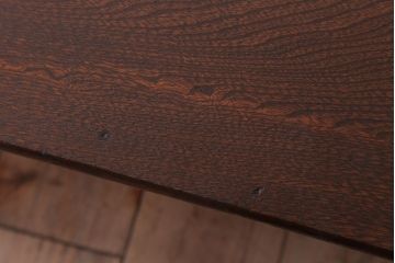 アンティーク家具　和製アンティーク　古い木の大ぶりな角ちゃぶ台(2)