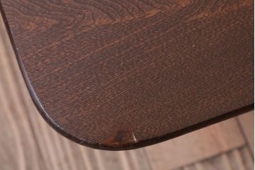 アンティーク家具　和製アンティーク　古い木の大ぶりな角ちゃぶ台(3)