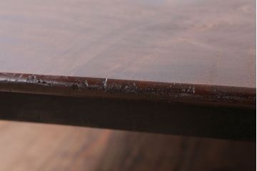 アンティーク家具　和製アンティーク　古い木の大ぶりな角ちゃぶ台(3)